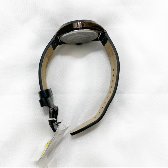 DIESEL MS9 3 HAND BLACK LEATHER WATCH - Picture 10 of 11